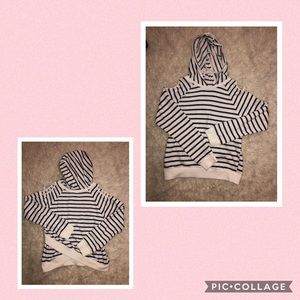 White and Blue Pull Over.